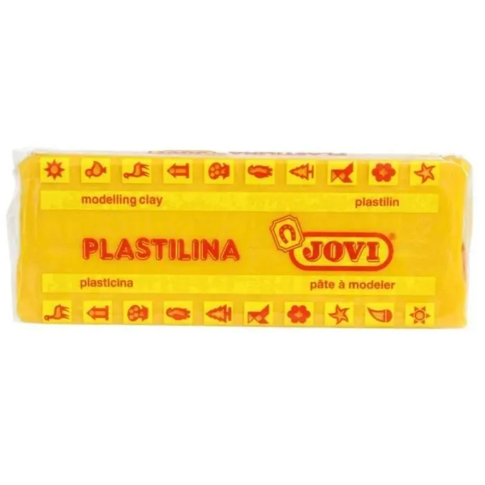Jovi pâte à modeler junior 150 grammes argile ocre jaune-0