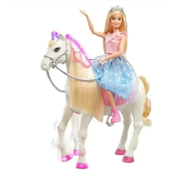 Barbie – Barbie Princesse et Son Cheval Merveilleux-0