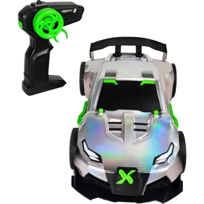 Voiture Télécommandée - EXOST - Metal Chrome 1:14 - 15 km/h - 31 -5 cm - argent et vert - dès 5 ans-8