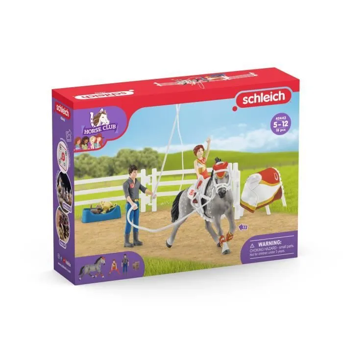Coffret d'entraînement à la voltige de Mia, coffret schleich avec 18 éléments inclus dont 1 cheval schleich et 2 personnages,-7