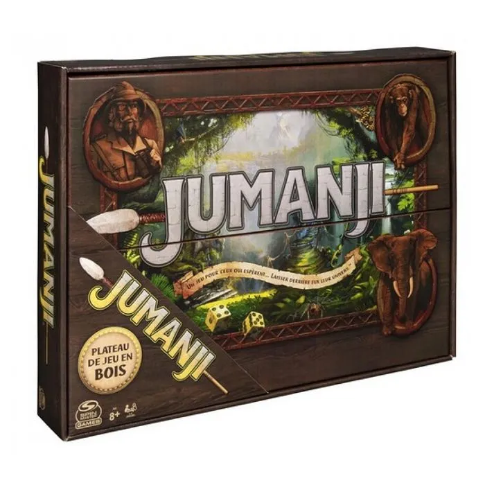 Jeu de société - SPIN MASTER - JEU JUMANJI PLATEAU BOIS rétro - 6062543 - Ambiance film - 30 min - 2 à 4 joueurs-2
