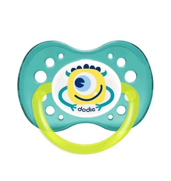 Sucette Dodie - 6012580 -Sucette Anatomique +18 mois FLUO MONSTRES A60 Coloris aleatoire-3