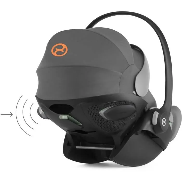 Coque Auto bébé Cloud G CYBEX i-Size - Inclinable - Tissu respirant - Homologation avion - Moon Black-2
