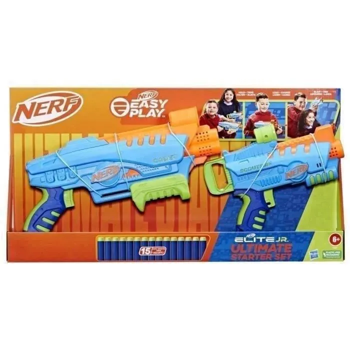 Jeu de tir - NERF - Nerf Elite Jr Ultimate Starter Set - Mixte - Multicolore - 6 ans-6