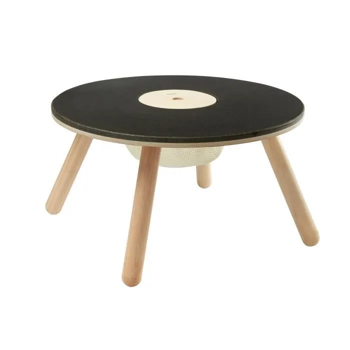 Table de jeu et de rangement - PLAN TOYS - Noir et beige - A partir de 3 ans - Intérieur-0