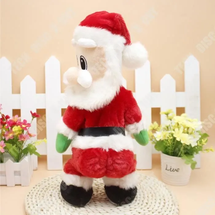 TD® Jouet de père noël électrique de noël, poupée électrique dynamique secouant les fesses, jouet de décoration de noël, cadeau-3