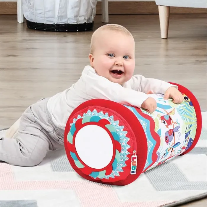 Rouleau de bébé LUDI - Tissu, polyester et PVC - 40 x 27 cm - A partir de 6 mois-1