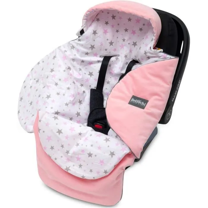 Bellochi Nid D'ange Bebe - Couverture pour Nacelle Poussette Landau Siège Auto - Chanceliere Universelle - - Star Way-0