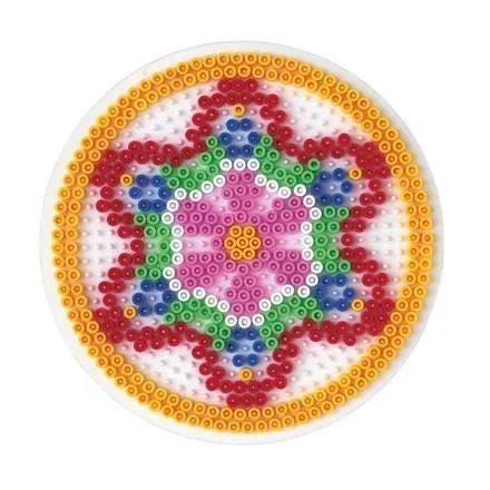 Plaque ronde pour perles moyennes - HAMA - Midi Plaque Grande Ronde - Support pour motifs - A partir de 5 ans-0