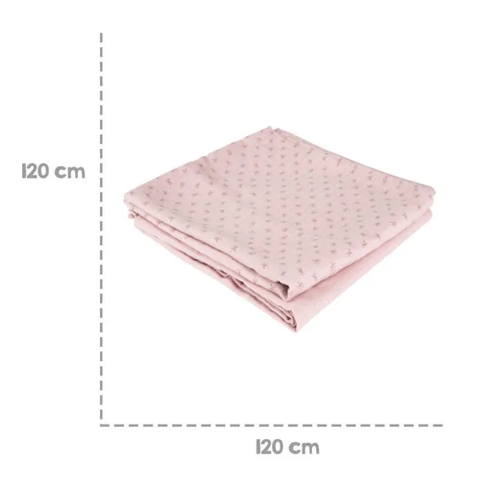 ROBA Chale d'Allaitement "Lil Planet" - 120x120 cm - 2 Pièces - Rose / Mauve-4