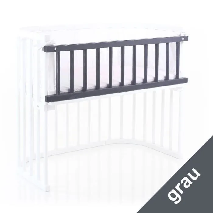 Barrière de sécurité Cododo Babybay Original Midi Mini gris verni - BABYBAY - 4ème côté berceau cododo - Gris-0