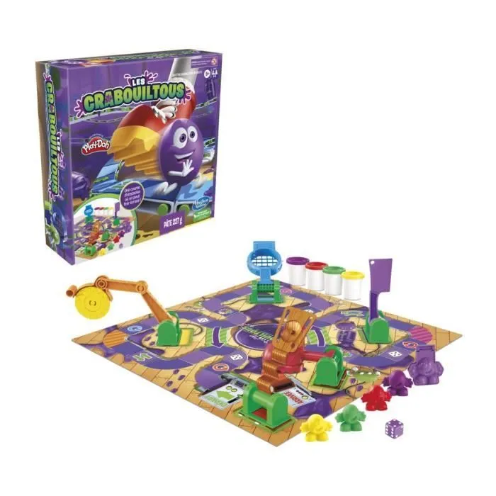 Les Crabouiltous, jeu de plateau pour enfants, à partir de 5 ans, jeu pour la famille avec pâte à modeler-2