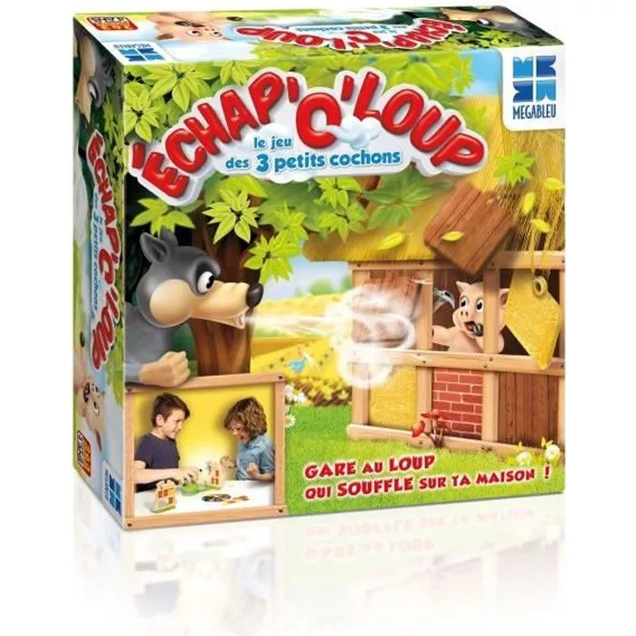 Echap O Loup - Le jeu des 3 petits cochons - Jeu de société enfant - MEGABLEU-0