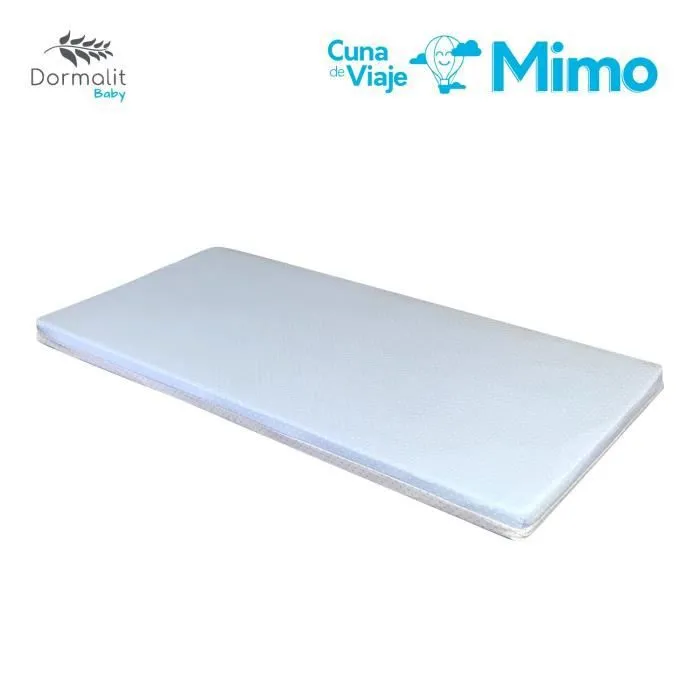 Matelas Bébé de Voyage roulé nomade MIMO 120X60 BLEU Epaisseur 5 CM - Déhoussable, lavable, Anti bactérien, facile à transporter-3