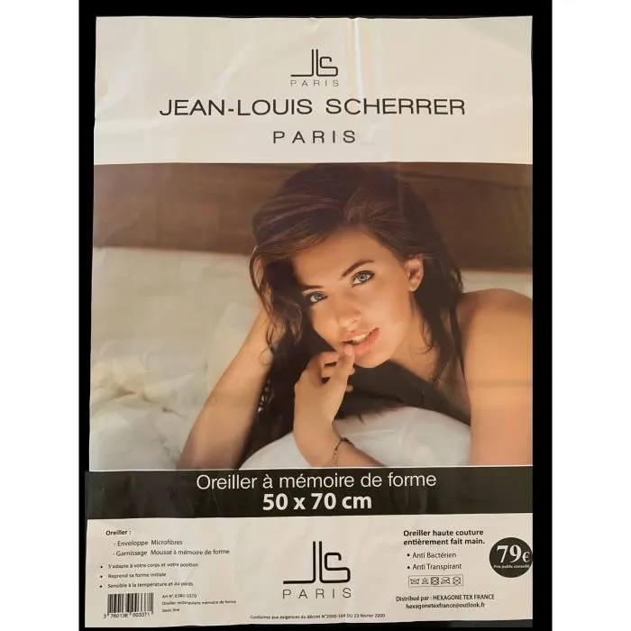 Oreiller mémoire de forme - Jean Louis Scherrer - (50x70cm)-2