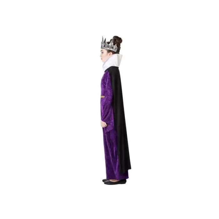 Déguisement Reine cruelle pour enfant 3-4 ans AC-DÉCO - Robe avec cape et ceinture en or - Violet en polyester-1