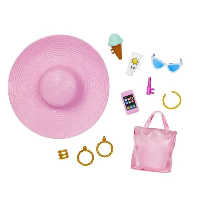 Barbie®-Barbie® Plage-Poupée blonde en maillot de bain et accessoires HPL73-2