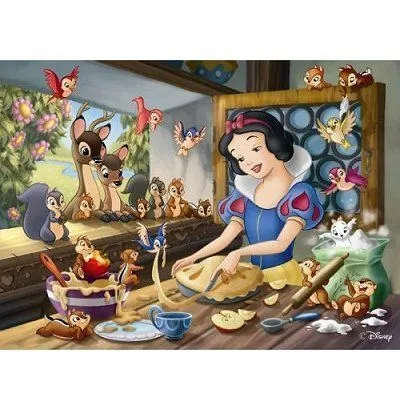 DISNEY Puzzle 60 pièces - Blanche-Neige fait de la pâtisserie - Nathan - Puzzle Enfant + Trieur - Dès 6 ans-0