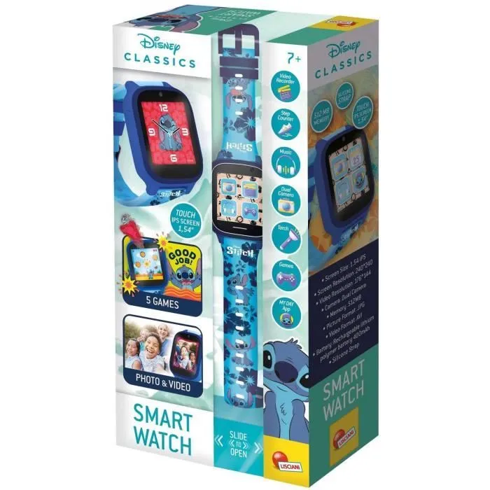 Montre Éducative - HI TECH - STITCH - Cadrans personnalisables, 5 Jeux interactifs-1