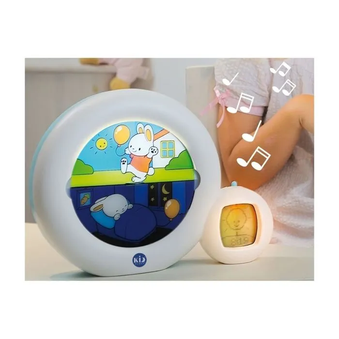Réveil Enfant Éducatif Kid'Sleep - Claessens'Kids - Veilleuse Musicale - Jour/Nuit - Lune-1