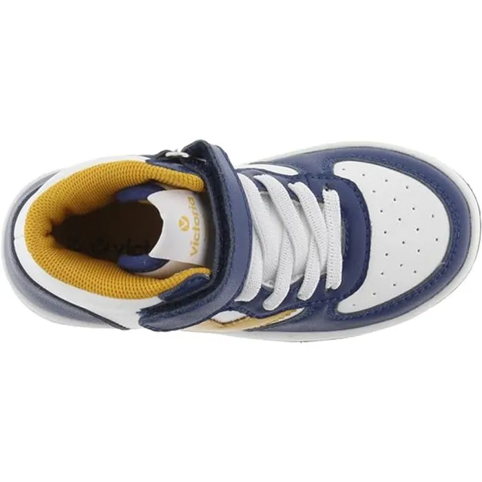 Basket Montante Enfant Victoria - VICTORIA - 1124112 - Argent - Scratch - Lacets - Rond - Plat-5