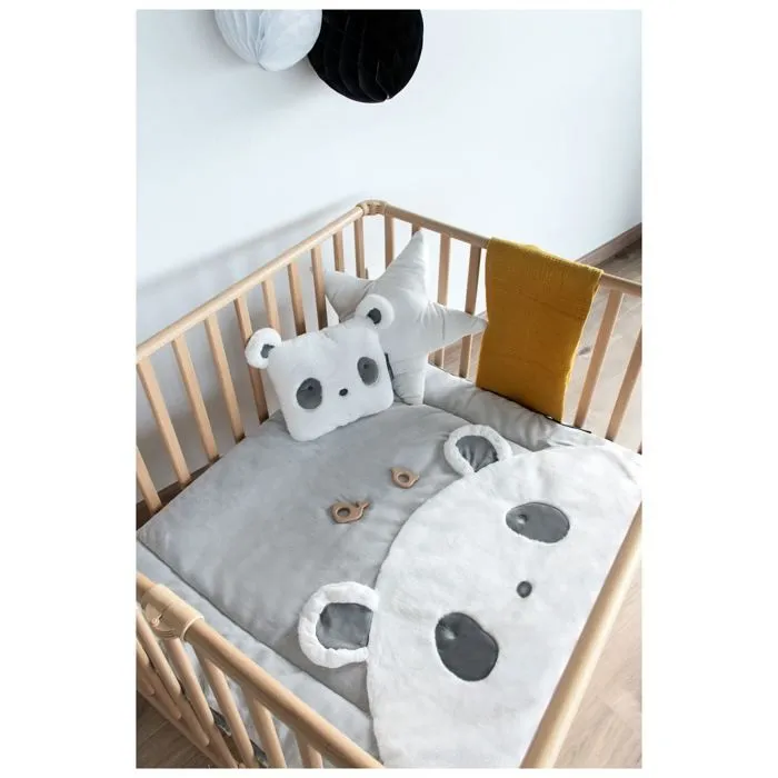 Tapis de jeux - DOUDOU ET COMPAGNIE - Tapidou Panda - Gris - Mixte - 1 m²-2