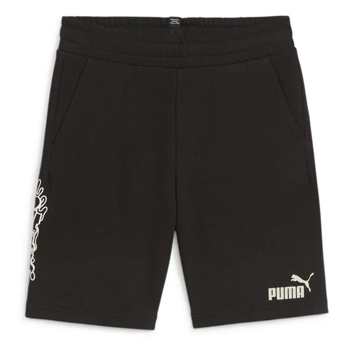 Short - Puma - Ess+ Mid 90s - Noir - Enfant - 68% Coton, 32% Polyester Recyclé-0