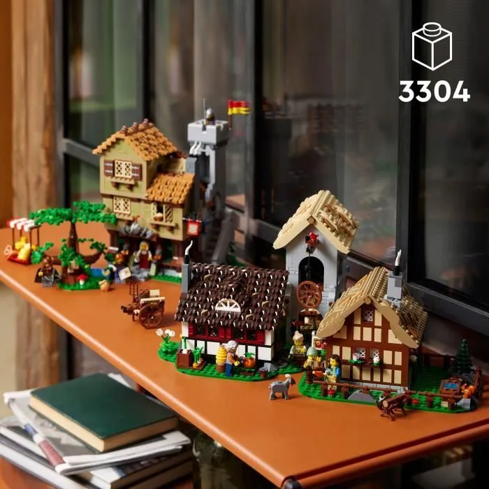 LEGO® Icons 10332 Exclu Cdiscount La place de la ville médiévale - Décoration d'intérieur pour adultes-1