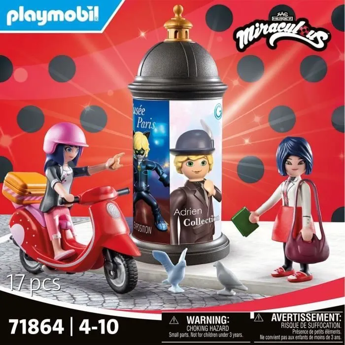 PLAYMOBIL 71864 Marinette à scooter & Kagami, Miraculous, dès 5 ans-3