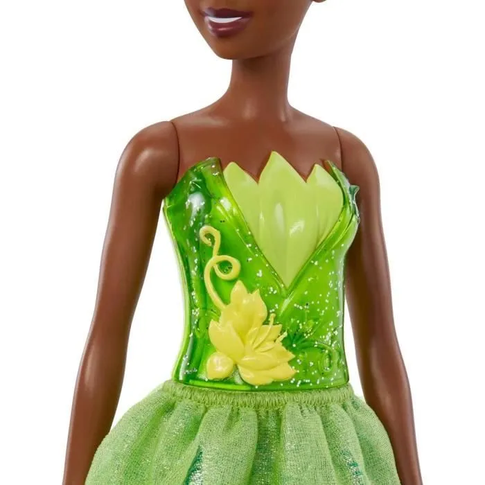 Tiana Poupée 29 cm, Mattel Poupée Disney Princesses habillage et accessoires HLW04-3