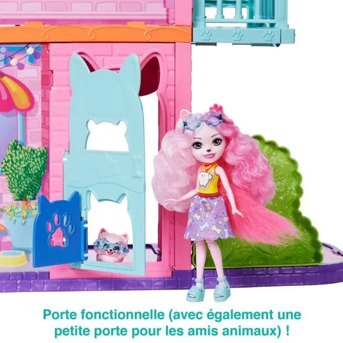 Enchantimals – Coffret Appartement (71 cm), poupée, chien, accessoires-3
