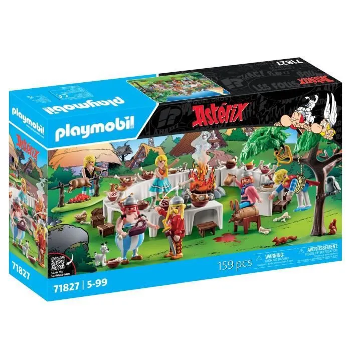 PLAYMOBIL 71827 Le banquet du village et personnage, Astérix, Personnages de la BD Astérix, 159 pièces, Dès 5 ans-0