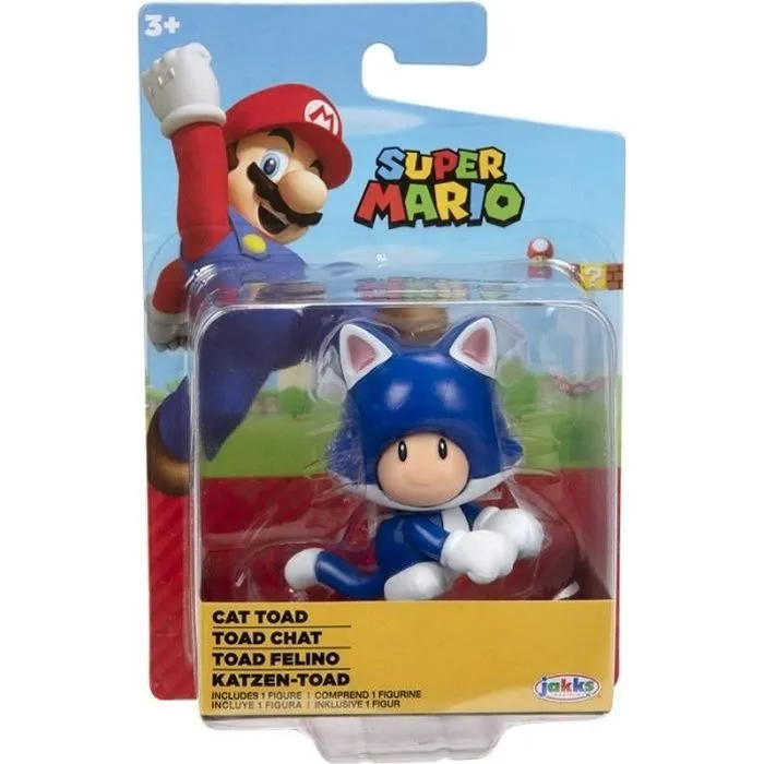 Figurine - NINTENDO - Toad chat - Super Mario - 4 points d'articulation-0