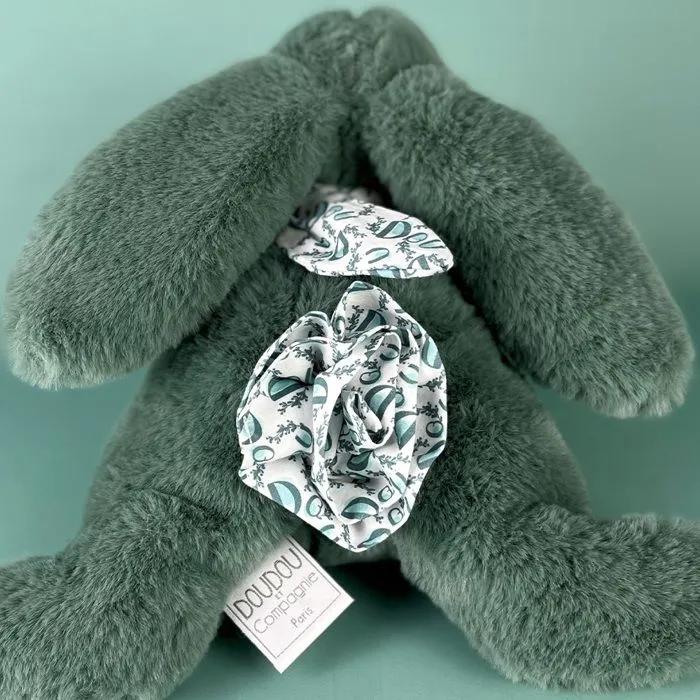 Doudou et Compagnie - Peluche lapin vert sauge 25 cm-0
