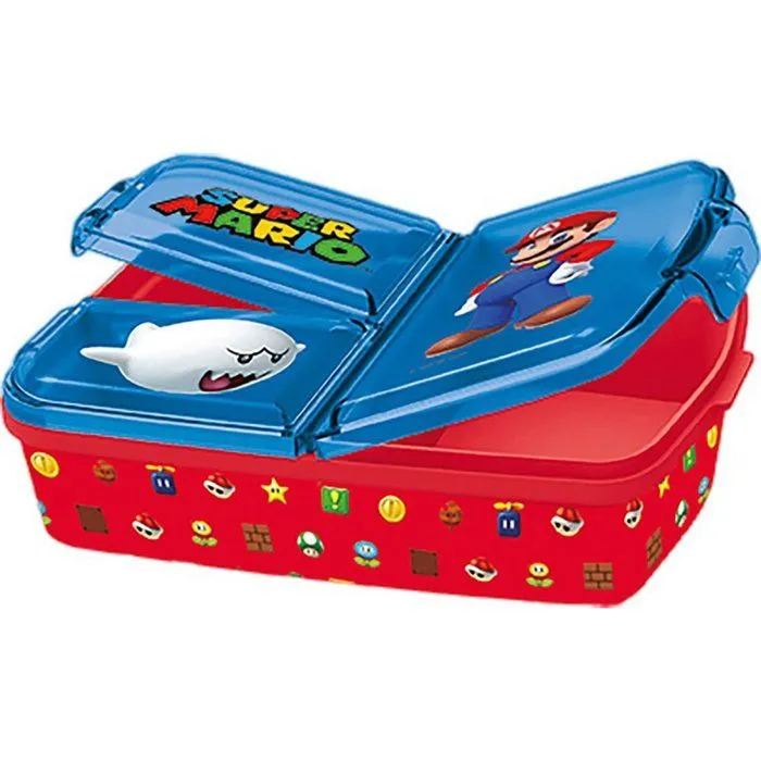Boîte à goûter - Super Mario - Multi-compartiments - Plastique sans BPA - Dimensions 19,5x16,5x6,7 cm - Enfant-2
