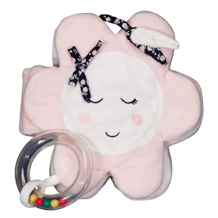 Livre d'éveil - Sauthon Baby Déco - Miss Fleur de Lune - Polyester - Activités sensorielles - Lavable en machine-0
