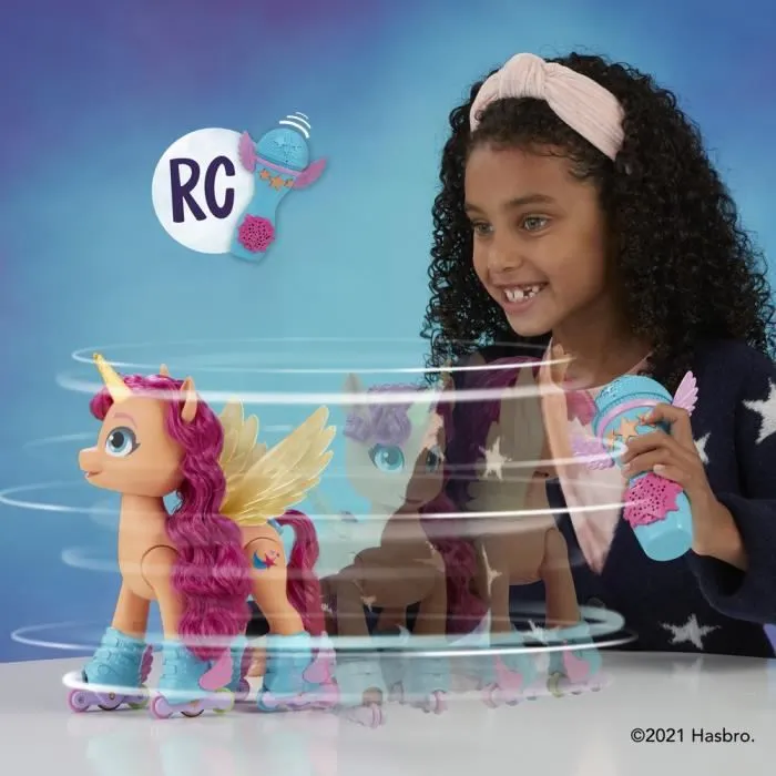 MY LITTLE PONY - A New Generation - Sunny Starscout en rollers - jouet 22 - 5 cm télécommande - 50 réactions - lumières et musique-2