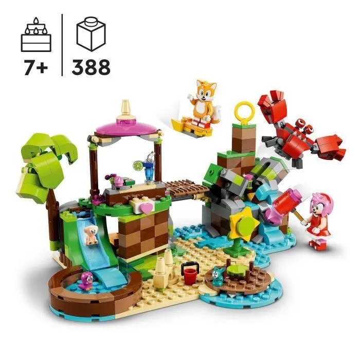 LEGO® Sonic the Hedgehog 76992 L'île de Sauvetage des Animaux d'Amy, Jouet avec 6 Figurines, pour Enfants-1