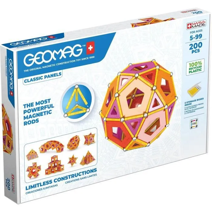 Jeu de construction Geomag Classic Panels Green Line - 200 pièces-0