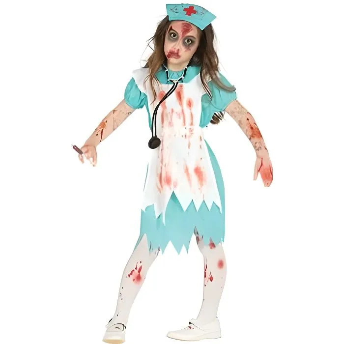 DÉGUISEMENT INFIRMIÈRE ZOMBIE FILLE - ENSANGLANTÉ-0