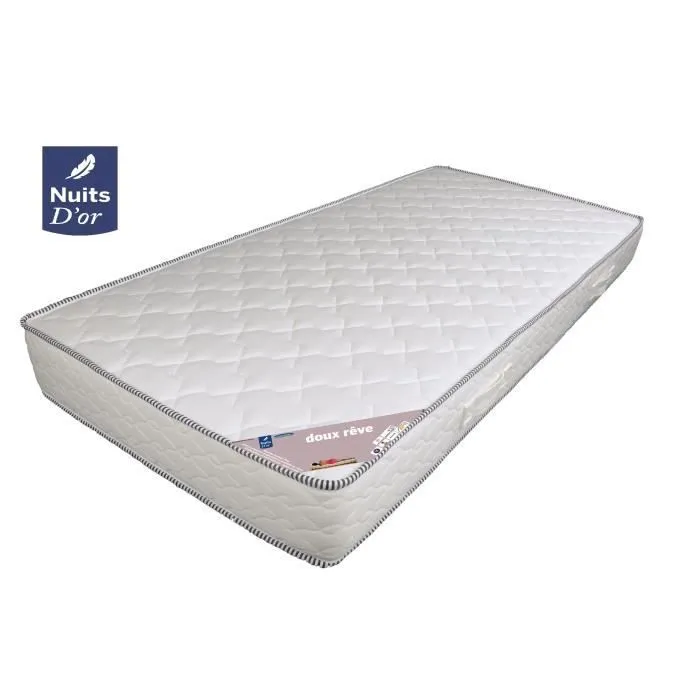 Lot de 2 Matelas 90x190 - Hauteur 18 CM - Soutien Ferme - Mousse Haute Rsilence HR 30 Kg-m3 - Rve Doux 90 190-1