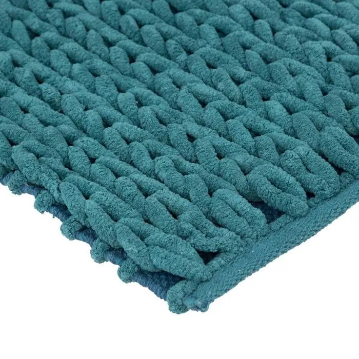 5five - tapis de bain 50x75cm "colorama" bleu pétrole-2