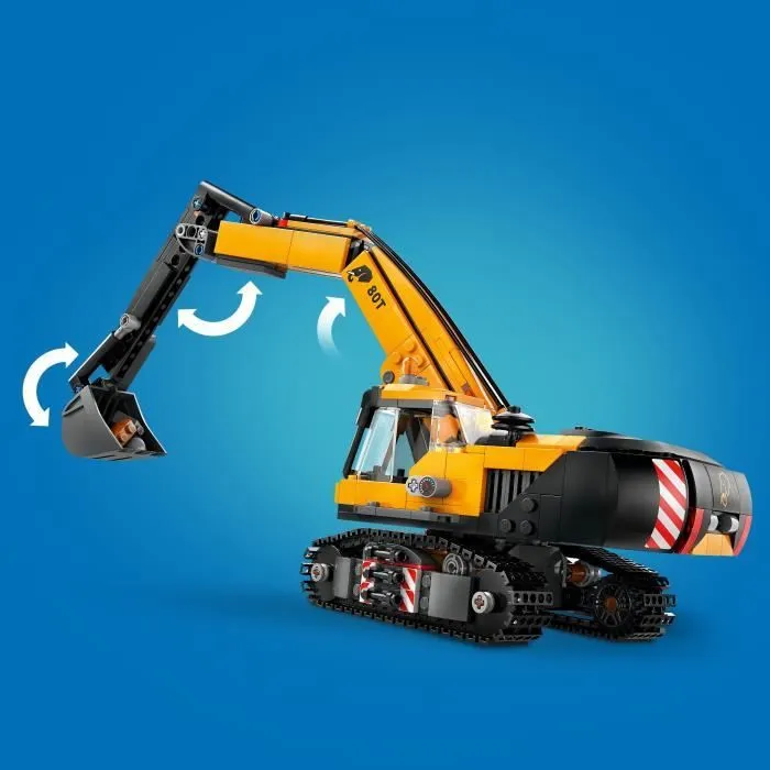 LEGO® City 60420 La pelleteuse de chantier jaune, jouet pour enfant à partir de 8 ans-3