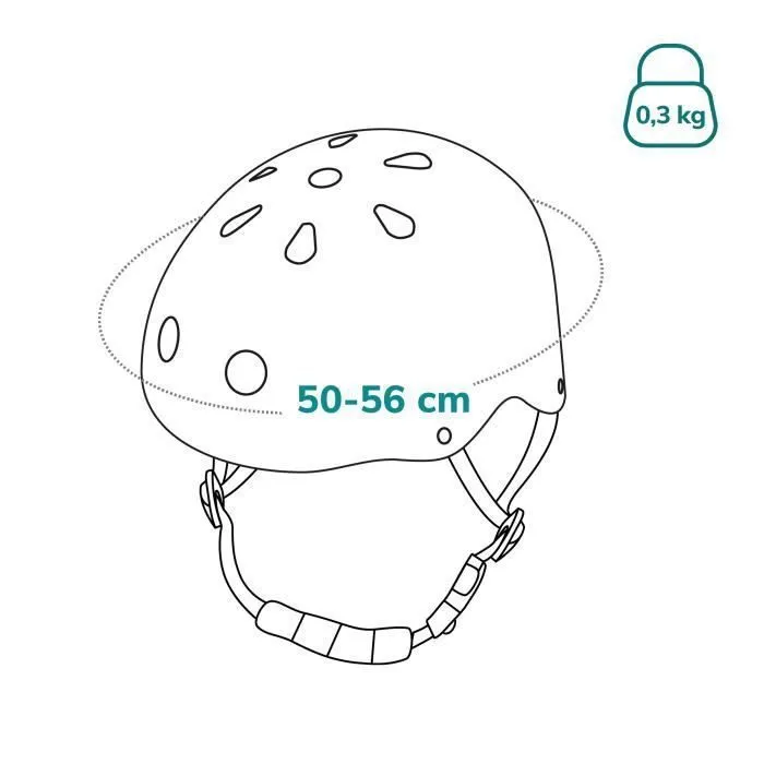 Casque vélo enfant LIONELO - 50-56 cm - Possibilité de décoration - Matériaux absorbant les chocs - Intertek - Bleu-3