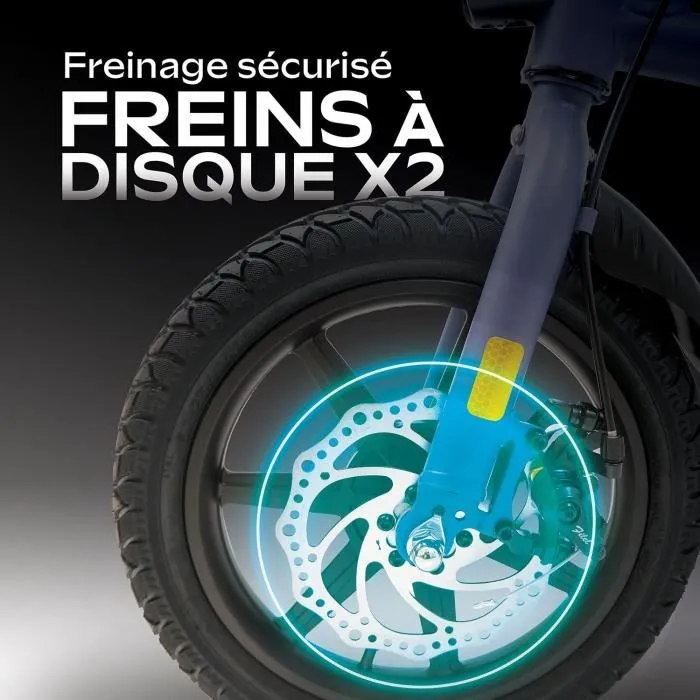 Draisienne électrique - URBANGLIDE - BIKE 140 BLUE - 36V - 350W - Pneus 14" - Autonomie 18KM - Vitesse max 25KM/h-3