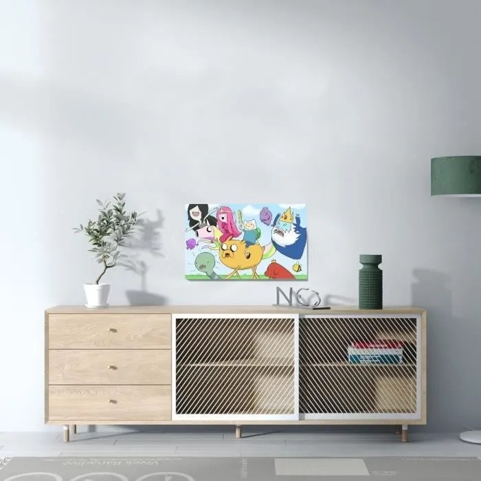 Tableau Décoratif Adventure time Finn Dessin Anime Enfant Cartoon (49 cm x 30 cm)-2