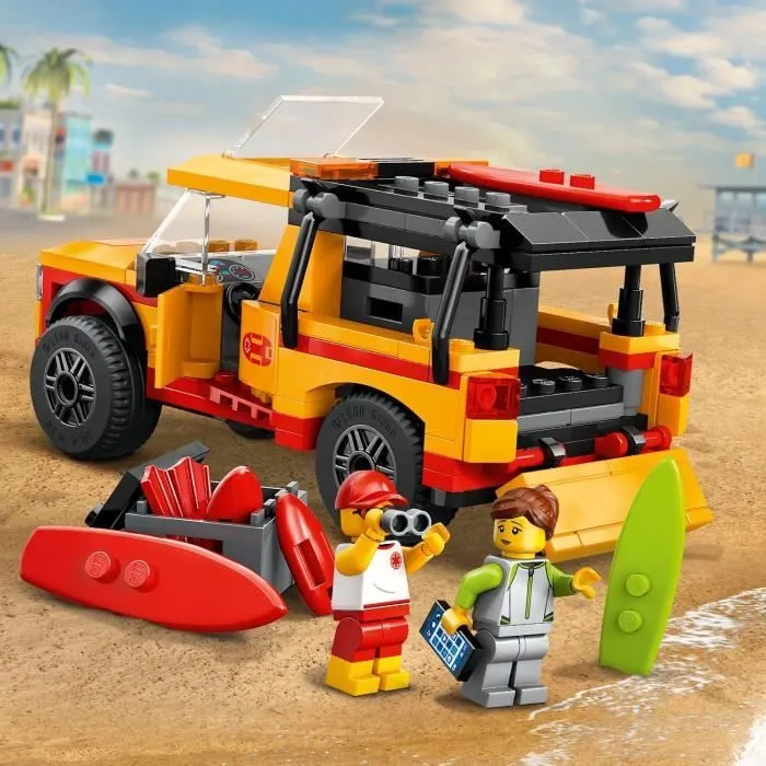 LEGO City 60453 Le véhicule de secours de la plage - Jouet dès 6 ans avec un requin-3