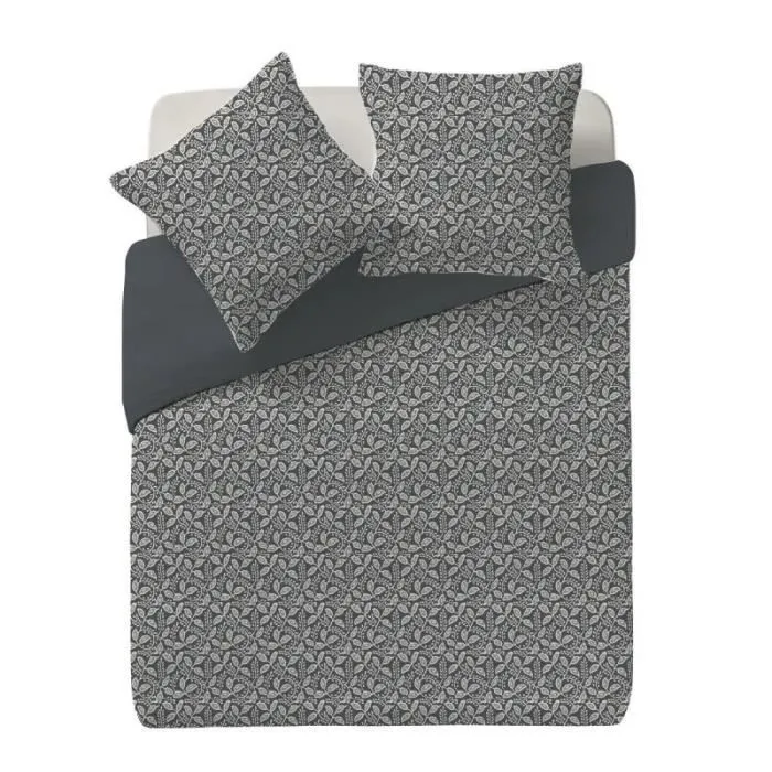 Parure de Lit 3 Pièces 240x220cm Gris-0
