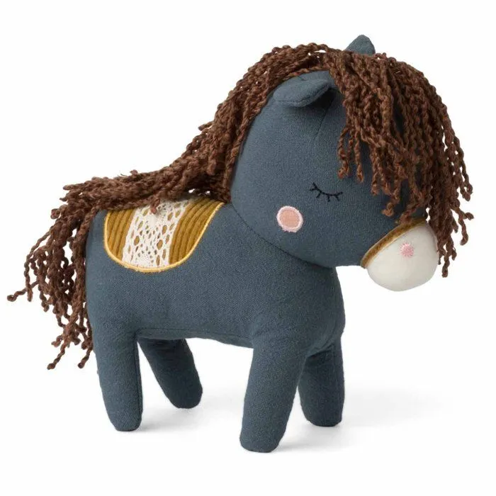 Peluche - Picca Loulou - Cheval Bleu - Coffret cadeau - 20 cm-0