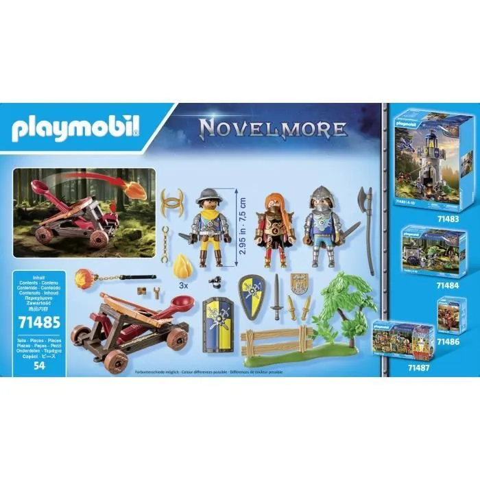 PLAYMOBIL 71485 Chevaliers et catapulte, Les chevaliers Novelmore, 54 pièces, Dès 4 ans-3
